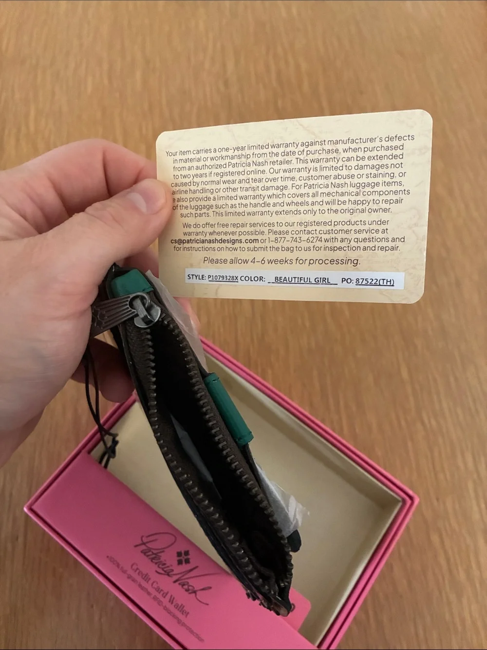 NWT Patricia Nash Leather Credit Card Wallet